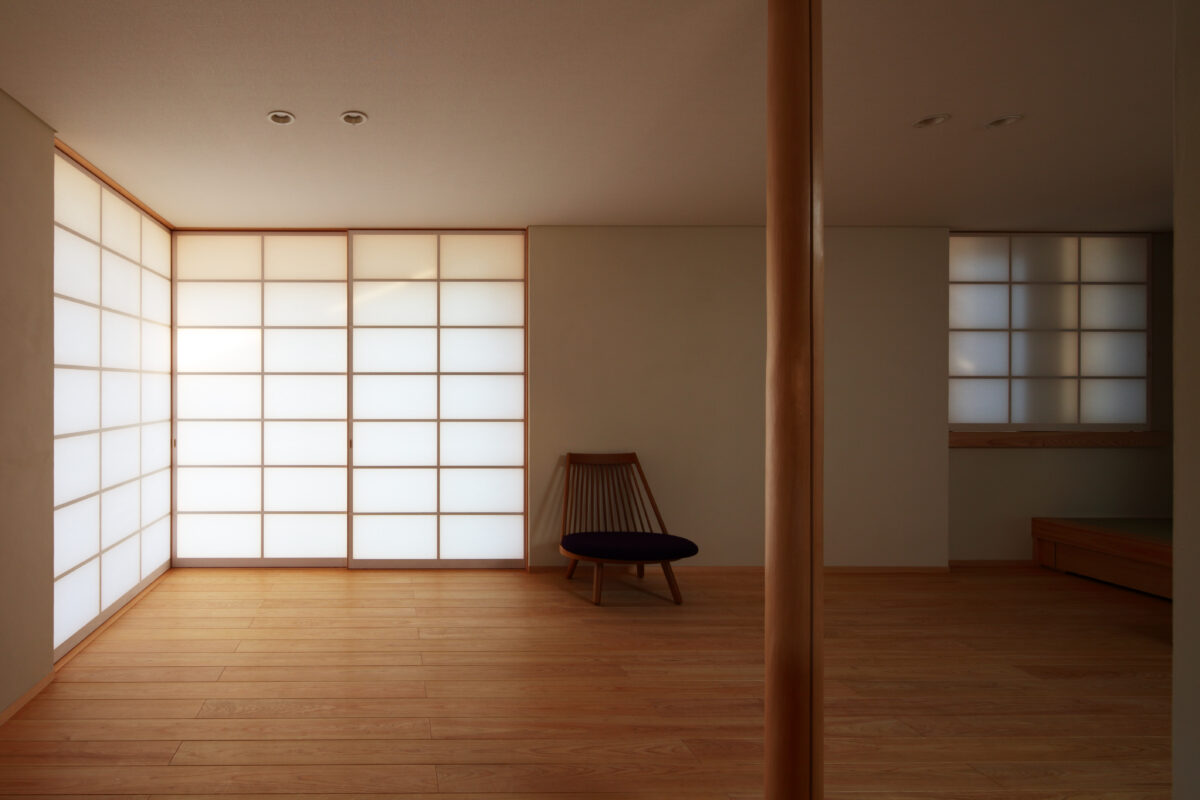 レトロな和モダンのリビング実例|茨城の注文住宅実例