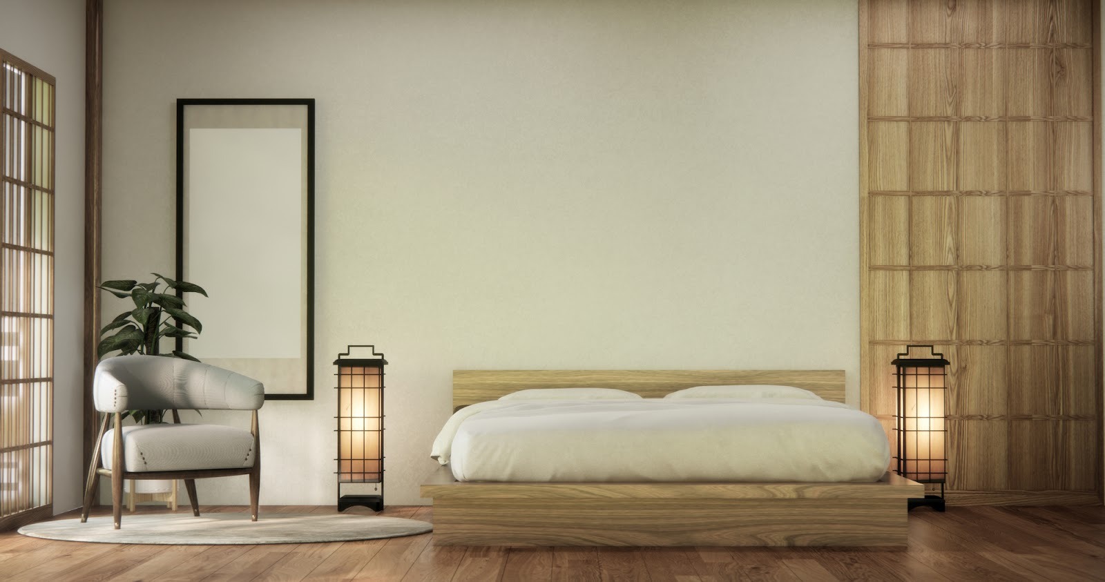 寝室|北欧寄りでやわらかい印象に