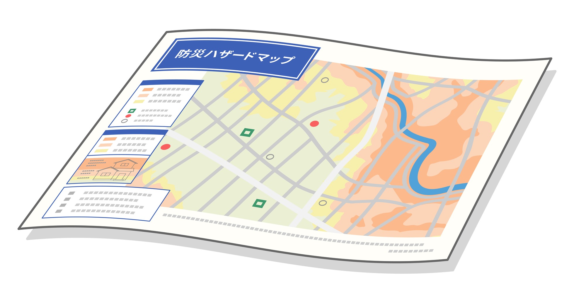 防災ハザードマップのイメ―ジ